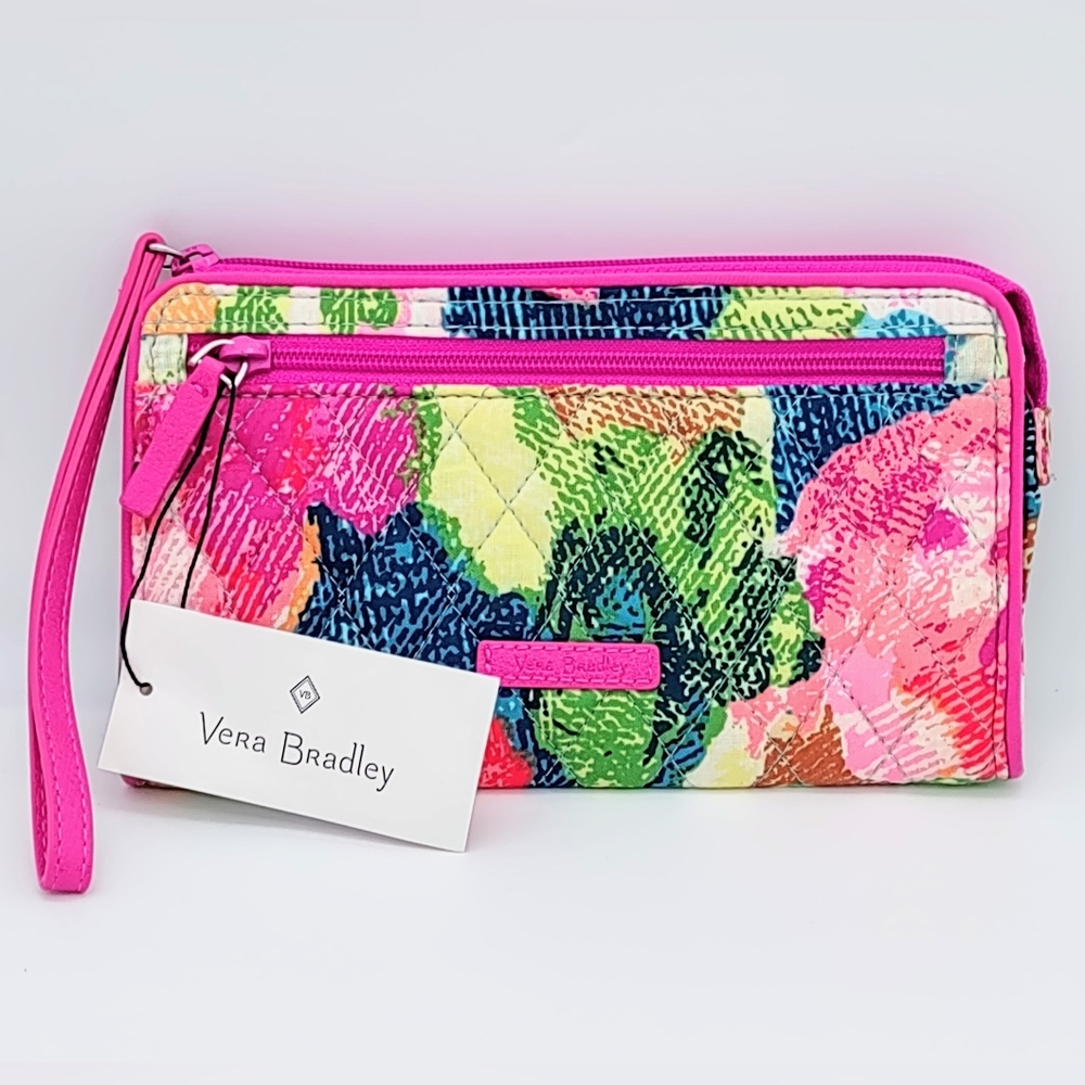 Vera Bradley RFID Front Zip Wristlet in Superbloom